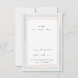Hochzeit in Rosa und Blau RSVP Karte