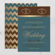 Hochzeit in Schokolade und Dunkel Aquamarin