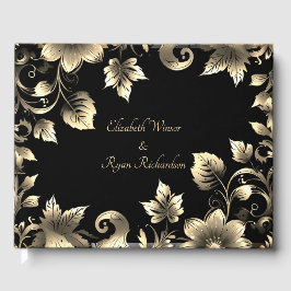 Hochzeit in Schwarz und Gold Gästebuch