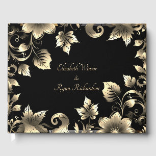 Hochzeit in Schwarz und Gold Gästebuch