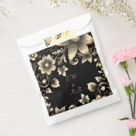 Hochzeit in Schwarz und Gold Geschenktütchen