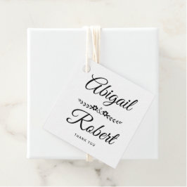 Hochzeit in Schwarz-Weiß-Blume Geschenkanhänger