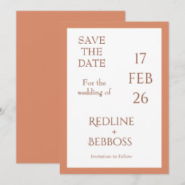 Hochzeit in strahlendem Kupfer - elegant und moder Save The Date