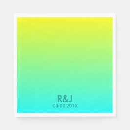 Hochzeit in türkisfarbenem Gelb Serviette