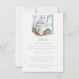 Hochzeit in Urlaubsort am Strand | Details RSVP Karte