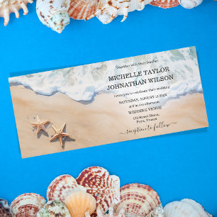 Hochzeit in Urlaubsort Beach Tropical Island Starf Einladung