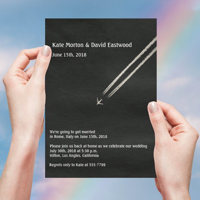 ©Hochzeit in Urlaubsort des Höhenflugzeugs Einladung (Von Creator hochgeladen)