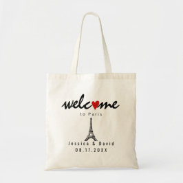Hochzeit in Urlaubsort Eiffel Tower Paris Tragetasche