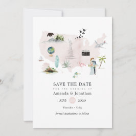 Hochzeit in Urlaubsort Florida Save The Date