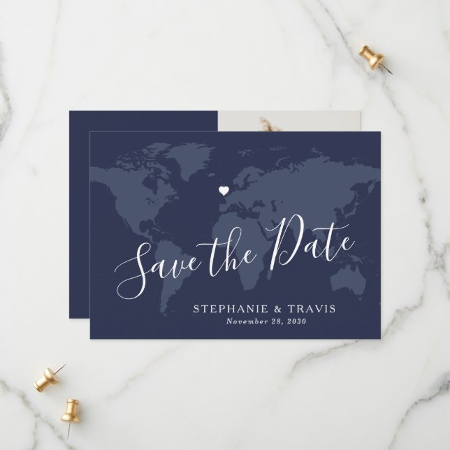 Hochzeit in Urlaubsort Foto Save the Date (Vorderseite/Rückseite Beispiel)