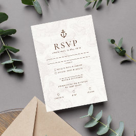 Hochzeit in Urlaubsort für Reisen RSVP Karte