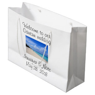 Hochzeit in Urlaubsort Großgeschenktasche Große Geschenktüte