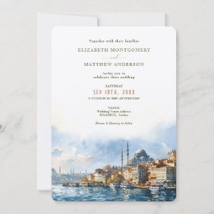 Hochzeit in Urlaubsort Istanbul Türkei Einladung