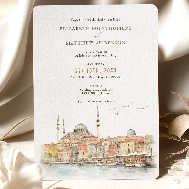 Hochzeit in Urlaubsort Istanbul Türkei Einladung (Von Creator hochgeladen)