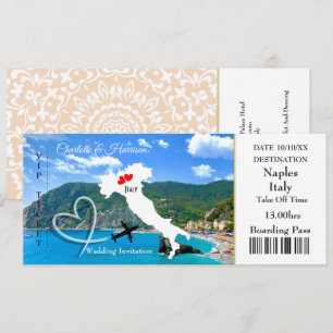 Hochzeit in Urlaubsort Italien Europa Einladung
