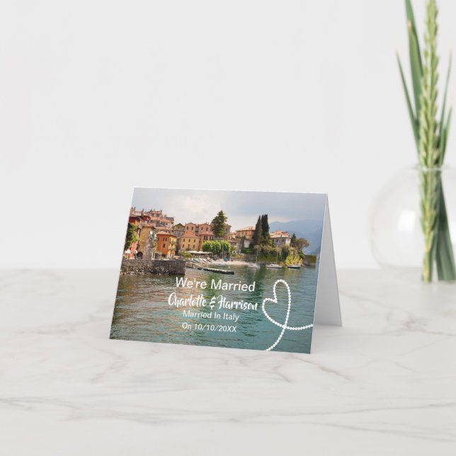 Hochzeit in Urlaubsort Italien Europa Einladung (Vorderseite)