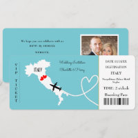 Hochzeit in Urlaubsort Italien - Europa Einladung