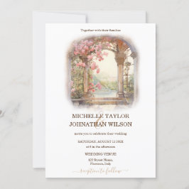 Hochzeit in Urlaubsort Italien Florenz Einladung