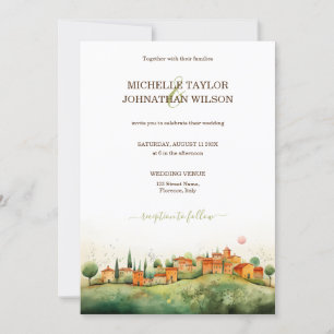 Hochzeit in Urlaubsort Italien Florenz Einladung