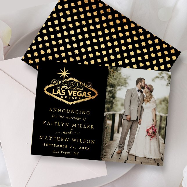 Hochzeit in Urlaubsort Las Vegas Ankündigung (Von Creator hochgeladen)