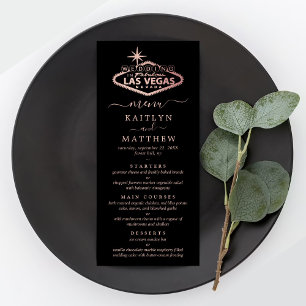 Hochzeit in Urlaubsort Las Vegas Menükarte
