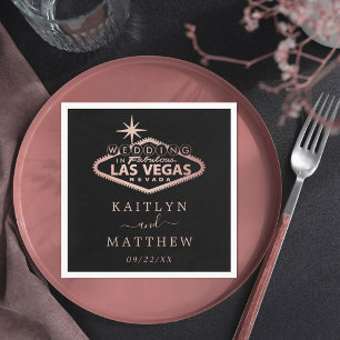 Hochzeit in Urlaubsort Las Vegas Serviette