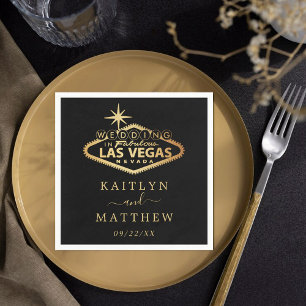 Hochzeit in Urlaubsort Las Vegas Serviette
