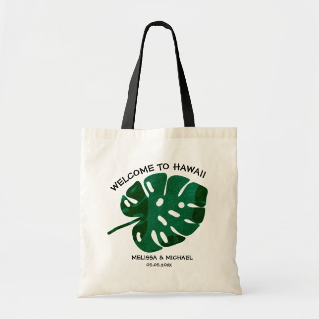 Hochzeit in Urlaubsort Monstera Tragetasche (Vorne)