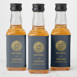 Hochzeit in Urlaubsort Passport Compass Gastgesche Alkoholflaschenetikett
