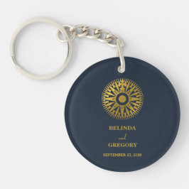Hochzeit in Urlaubsort Passport Compass Gastgesche Schlüsselanhänger