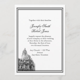Hochzeit in Urlaubsort Philadelphia Einladung