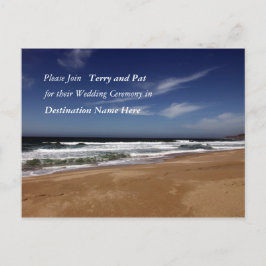 Hochzeit in Urlaubsort Postkarte