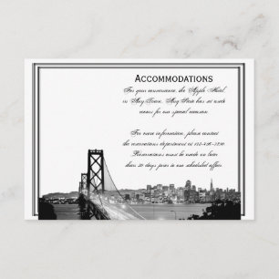Hochzeit in Urlaubsort San Francisco Unterkünfte Begleitkarte