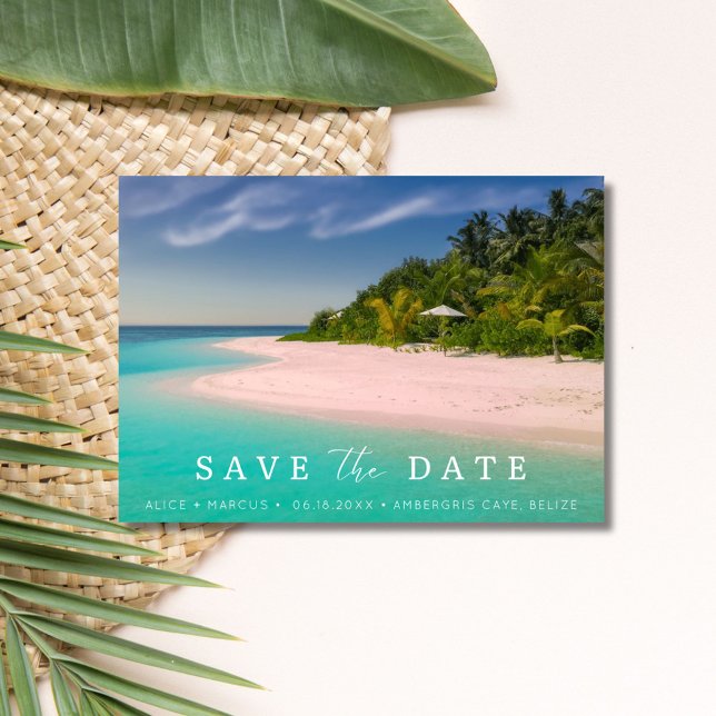 Hochzeit in Urlaubsort Save the Date (Beach Destination Wedding Save the Date)