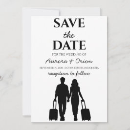 Hochzeit in Urlaubsort Save the Date Einladung