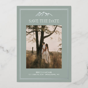 Hochzeit in Urlaubsort Save the Date Folieneinladung