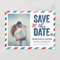 Hochzeit in Urlaubsort | Save the Date Postkarte