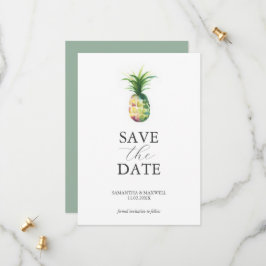 Hochzeit in Urlaubsort Save the Date tropisch