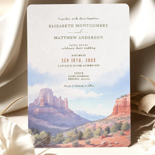 Hochzeit in Urlaubsort Sedona Arizona Einladung
