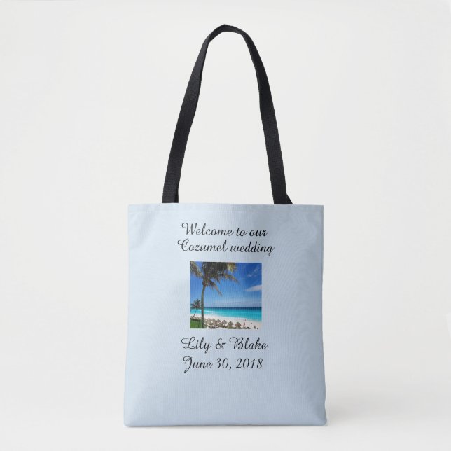 Hochzeit in Urlaubsort Totbeutel Tasche (Vorderseite)