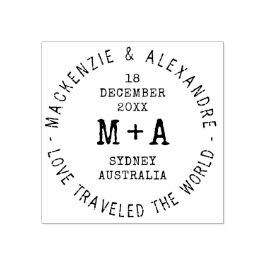 Hochzeit in Urlaubsort Travel Theme Custom Passpor Gummistempel