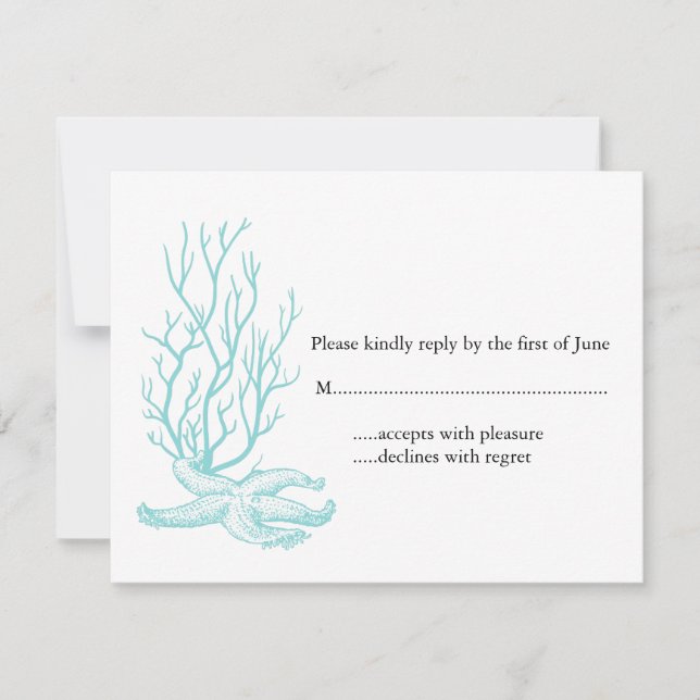 Hochzeit in Urlaubsort UAWG RSVP Karte (Vorderseite)