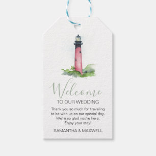 Hochzeit in Urlaubsort Willkommensfarbe Geschenkanhänger