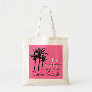 Hochzeit in Urlaubsorts-Tragetaschen-Palme-Rosa Tragetasche