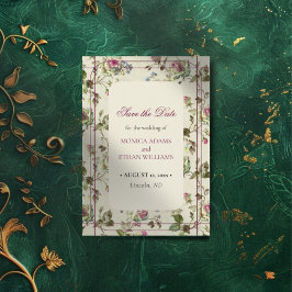 Hochzeit in Vintager Rose Save The Date