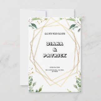 Hochzeit in Weiß und Grün Einladung