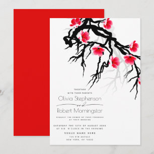 Hochzeit   Japanische Zweigstelle Blossom Einladung