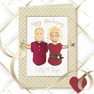 Hochzeit Jubiläum Ehemänner Cartoon Funny Sprichwo Karte