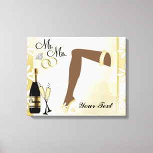Hochzeit/Jubiläum gepackte Canvas Leinwanddruck