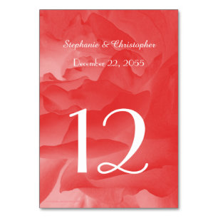 Hochzeit, Jubiläum Party Coral Pink Rose Blüte Tischnummer